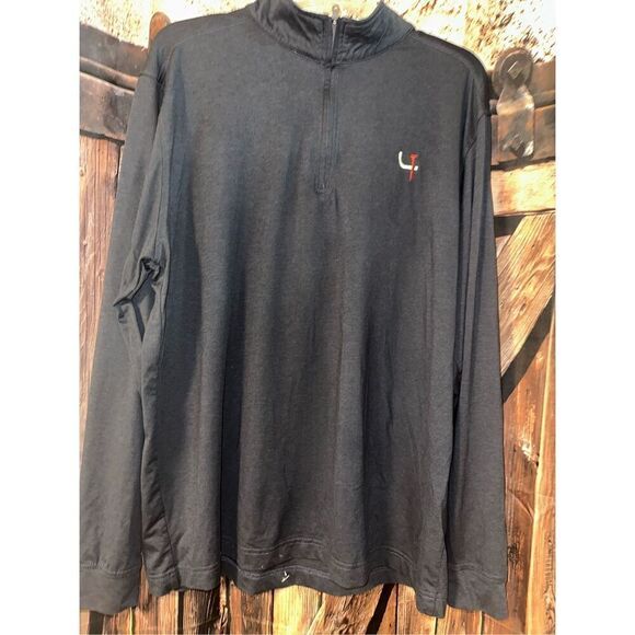 Short Par 4 Pullover women XL Performance Golf 1/4 Zip Stretch XL Navy Blue - Picture 1 of 6